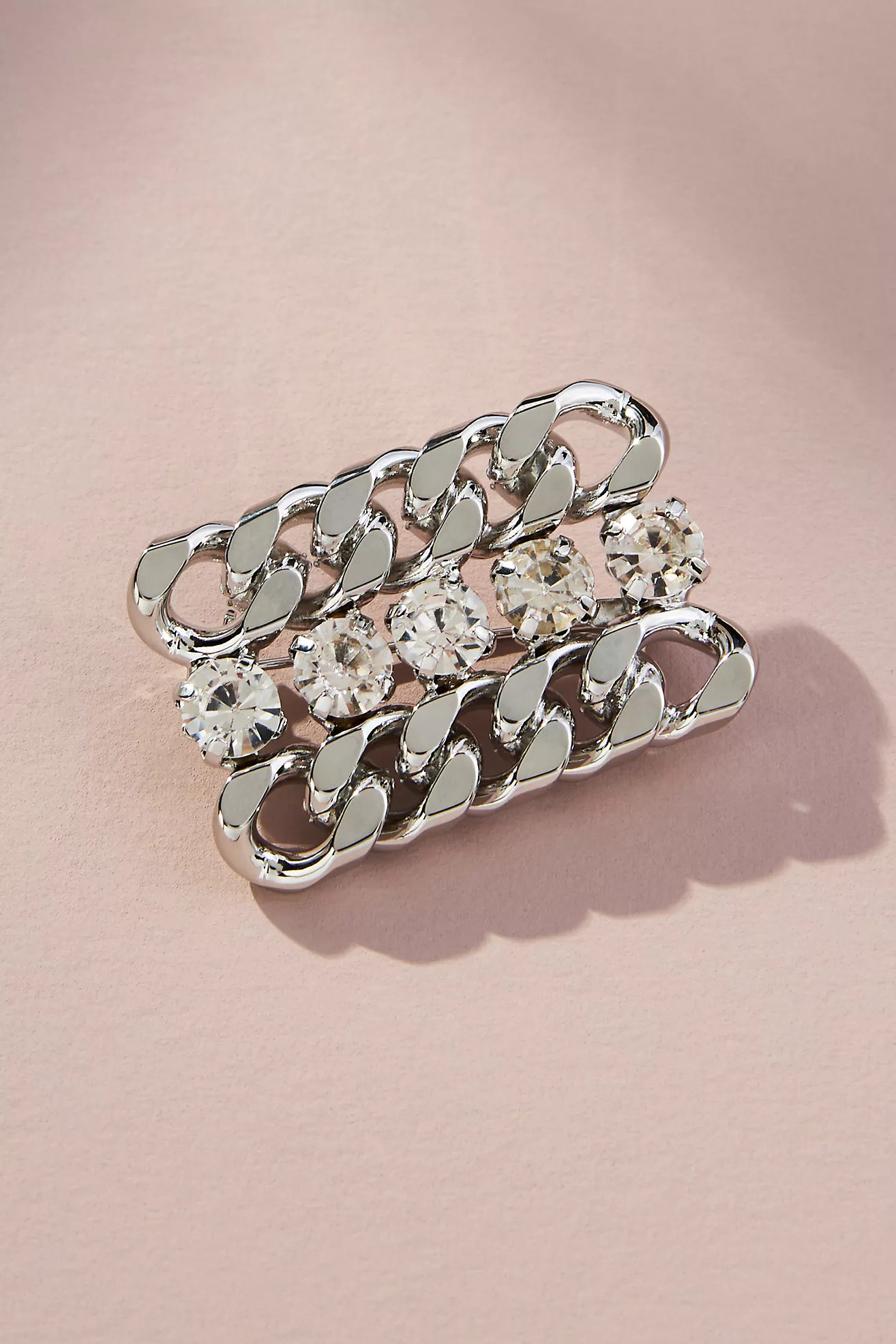 The Restored Vintage Collection: Crystal Bar Chain Brooch | Anthropologie (US)