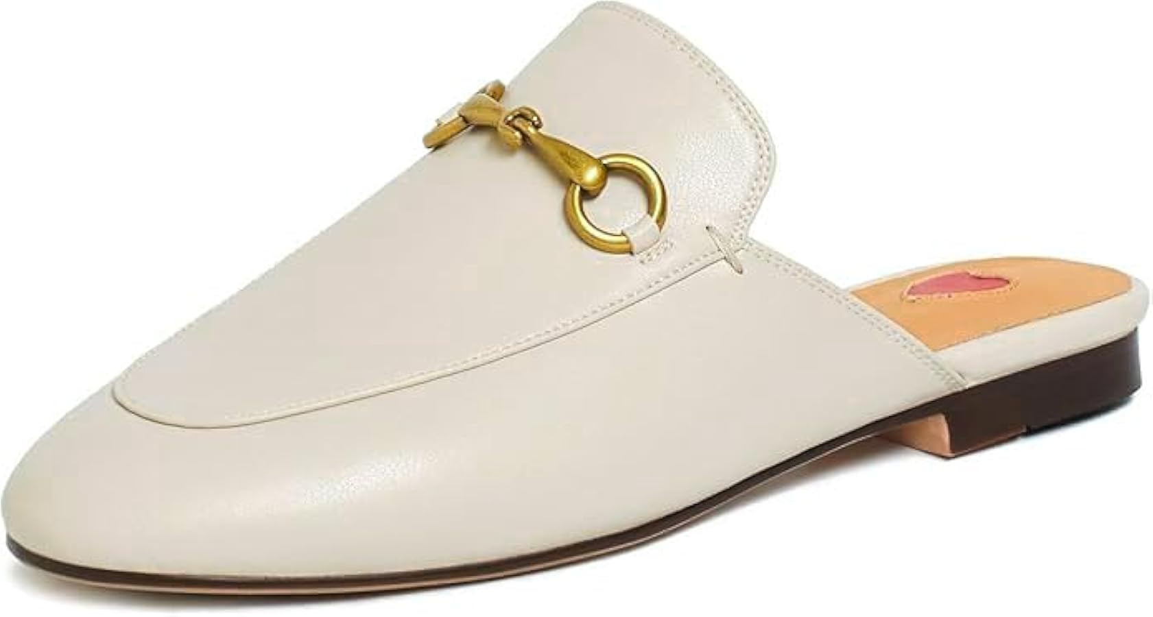 Vertundy Women's Mules Low Heel Flats Leather Slip On Backless Sandals for Girls Lady Work Slides | Amazon (US)