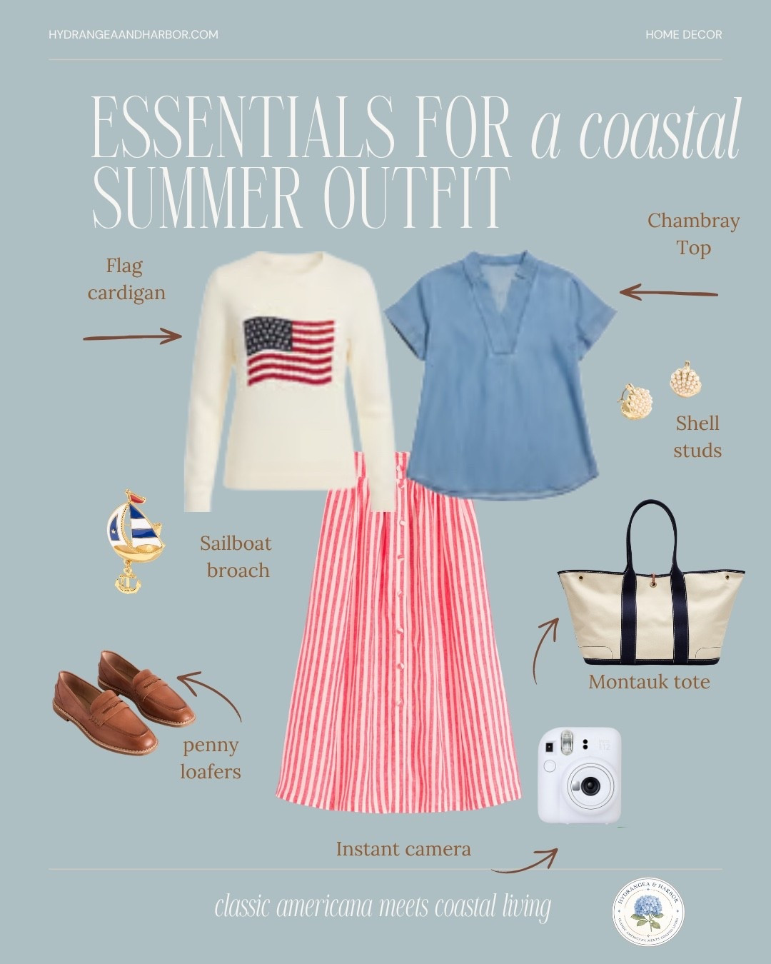 The coastal summer outfit formula I’m wearing on repeat this season. 💙

✔️ Chambray top
✔️ Striped skirt
✔️ Penny loafers
✔️ Classic tote
✔️ Nautical accessories

Timeless, comfortable, and inspired by life on the coast. Shop everything in my LTK. ⚓️