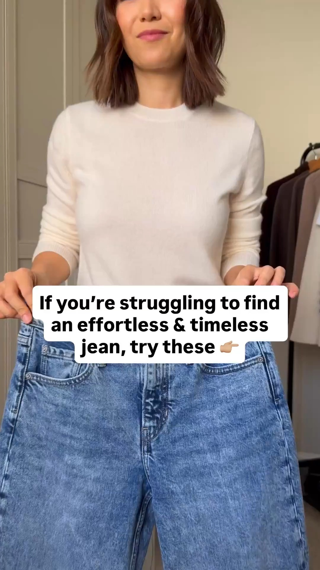 When you find the perfect jean 👌🏼 if you have been struggling to find an effortless & timeless jean style - try these 90s relaxed/loose jeans! These are mid rise but I also linked a similar high rise pair from Abercrombie. These BR ones are like a hybrid between a wide leg/straight leg/barrel jean 

I sized down (they run big and loosen up as you wear them) and wearing the petite inseam for a crop. I am 5’4”



#LTKootd