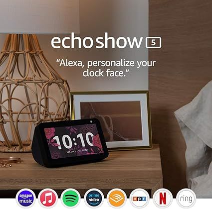Echo Show 5 -- Smart display with Alexa – stay connected with video calling - Charcoal | Amazon (US)
