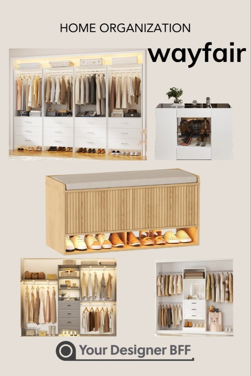 ✨ Home Organization Favorites ✨Creating a calm, clutter-free space starts with the right storage pieces! I’m loving these chic and functional home organization finds that make closets, entryways, and small spaces look beautifully styled while staying practical.Think:• Spacious modular closet systems for the perfect wardrobe setup• Stylish entryway cabinets for bags, shoes & daily essentials• A modern shoe bench with hidden storage (perfect for small spaces!)• Neutral-toned closet organizers that make everything look elevatedThese pieces combine minimal design + smart storage to keep your home tidy without sacrificing style. Perfect if you're refreshing your closet, organizing your entryway, or creating a more functional space.Tap to shop my favorite home organization finds and transform your space 🤍#LTKhome #LTKfinds #HomeOrganization #ClosetOrganization #EntrywayStyle #NeutralHome #WayfairFinds

#LTKHome