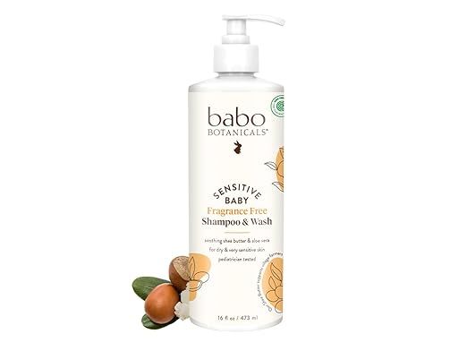 Babo Botanicals Sensitive Baby Fragrance-Free 2-in-1 Shampoo & Wash - Shea Butter, Calendula & Al... | Amazon (US)
