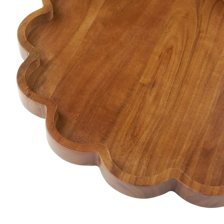 The Pioneer Woman Round Scallop Wood Serving Board | Walmart (US)