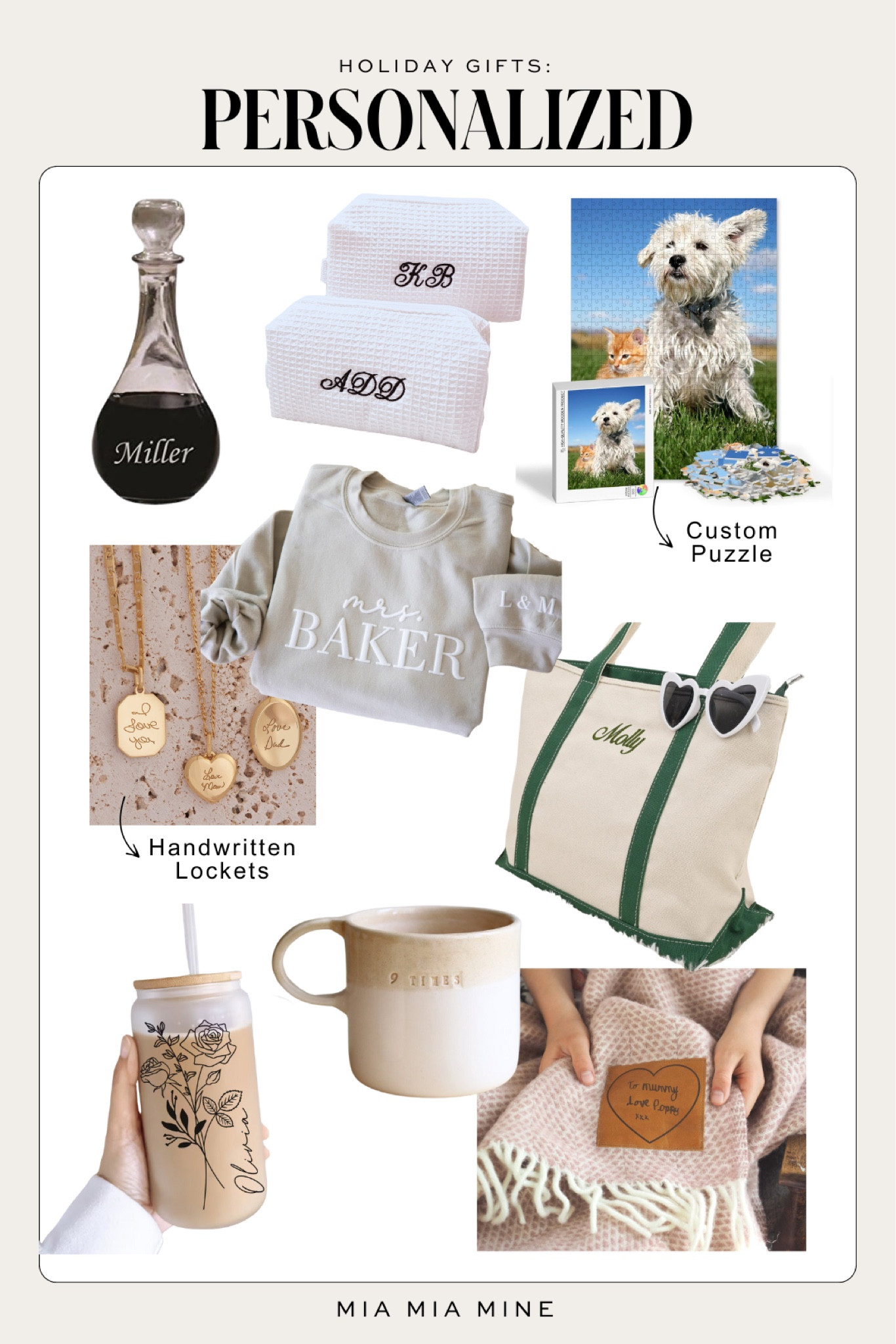 Holiday gift guide, unique holiday gifts, personalized holiday gifts 

#LTKHoliday #LTKGiftGuide #LTKFindsUnder100