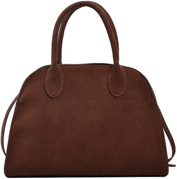 Suede Tote Bag, Matte Grained Faux Leather Hobo Bags, Large Tote Bag for Women, Work, Travel | Amazon (US)