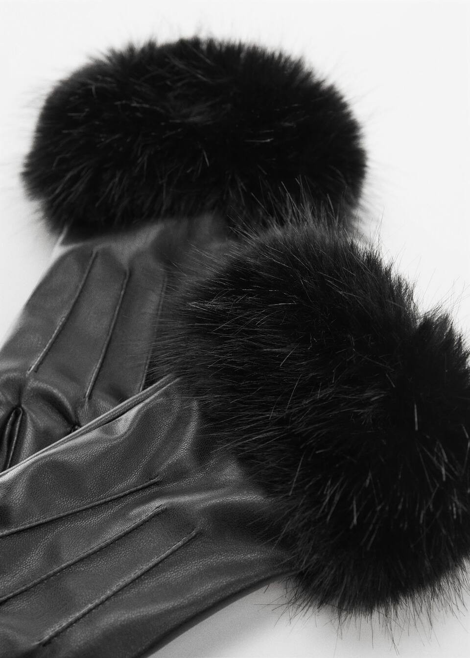 Combined hair gloves -  Women | Mango United Kingdom | MANGO (UK)