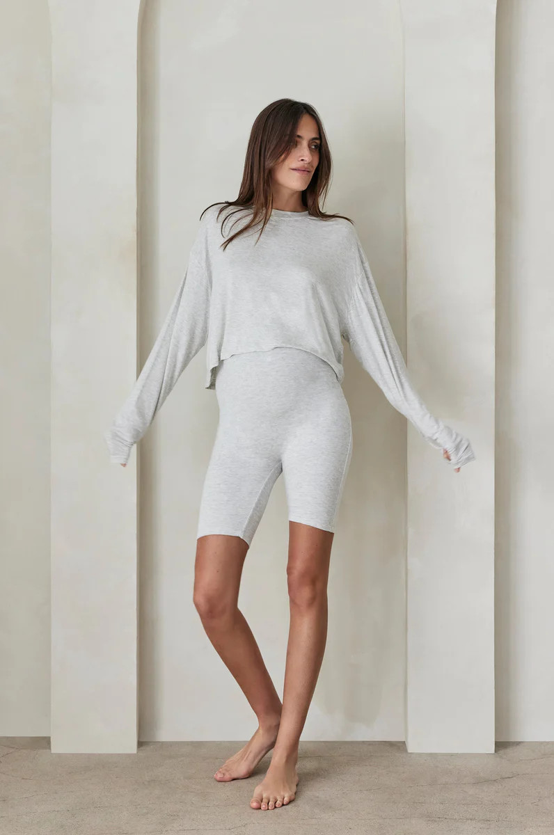 The Cloud Crop Long Sleeve Tee | BUMPSUIT