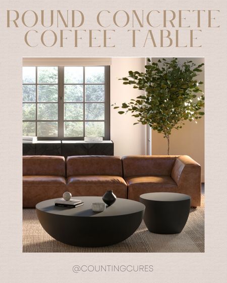 Elevate your living room with this round concrete coffee table by Pottery Barn!
#brutalistfurniture #modernhome #minimalistlook #neutralaesthetic

#LTKhome #LTKfamily #LTKstyletip
