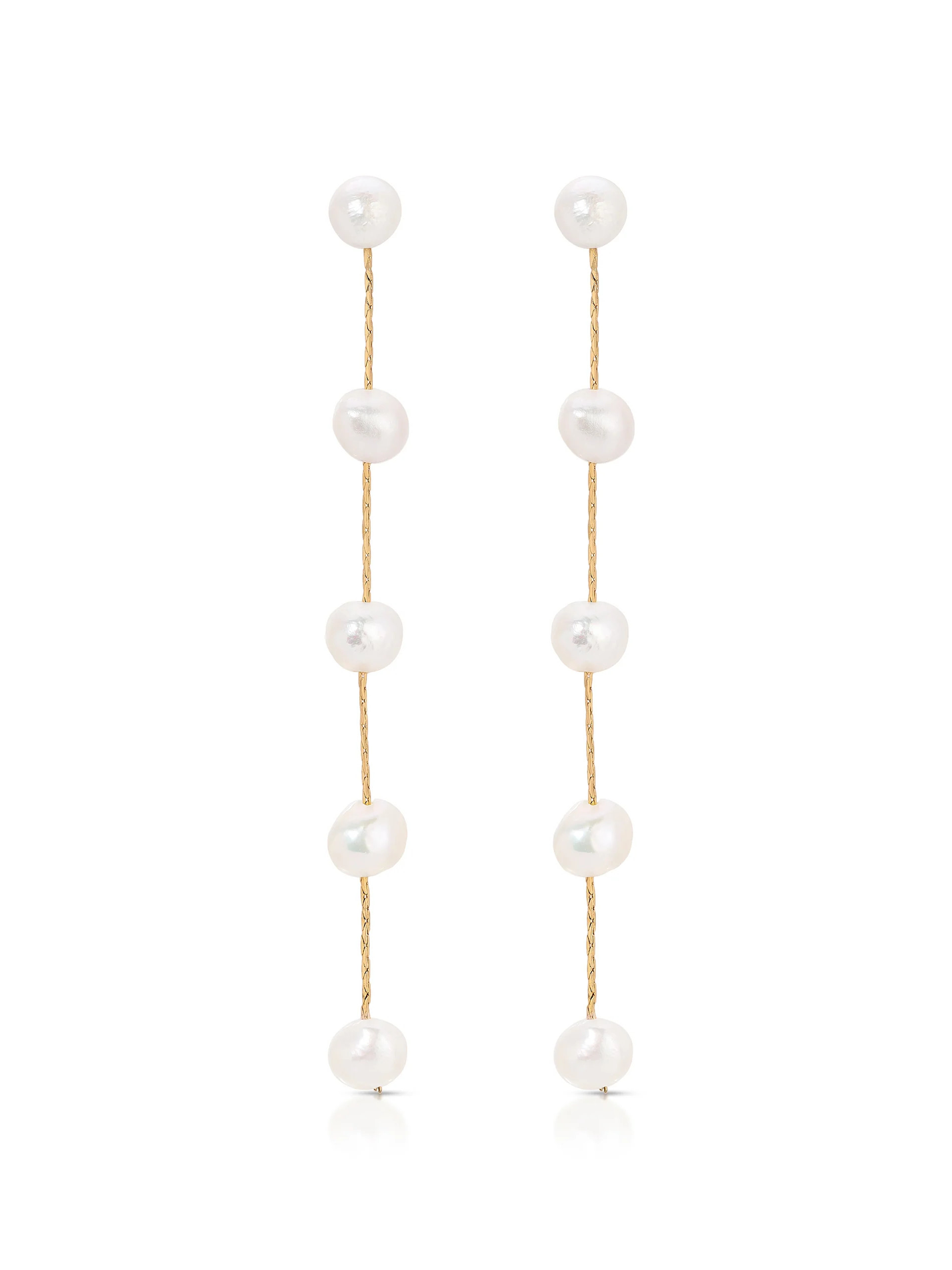 Dripping Pearl Delicate Drop Earrings | Ettika