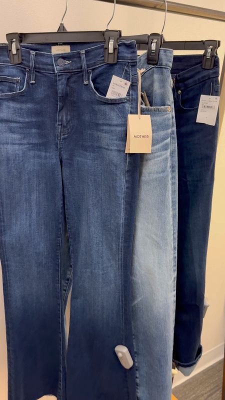 Nordstrom denim haul. I’m wearing 25 in mother jeans, 0 in good American, 1 in blue jumpsuit, 0 in black jumpsuit, and 25 in ag denim