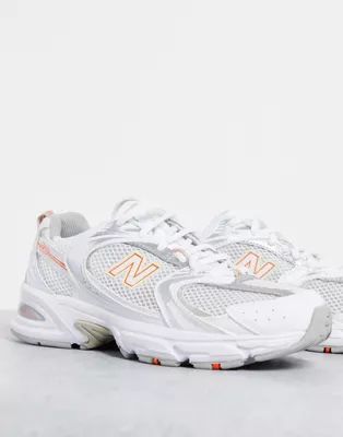 New Balance 530 trainers in white and peach | ASOS (Global)