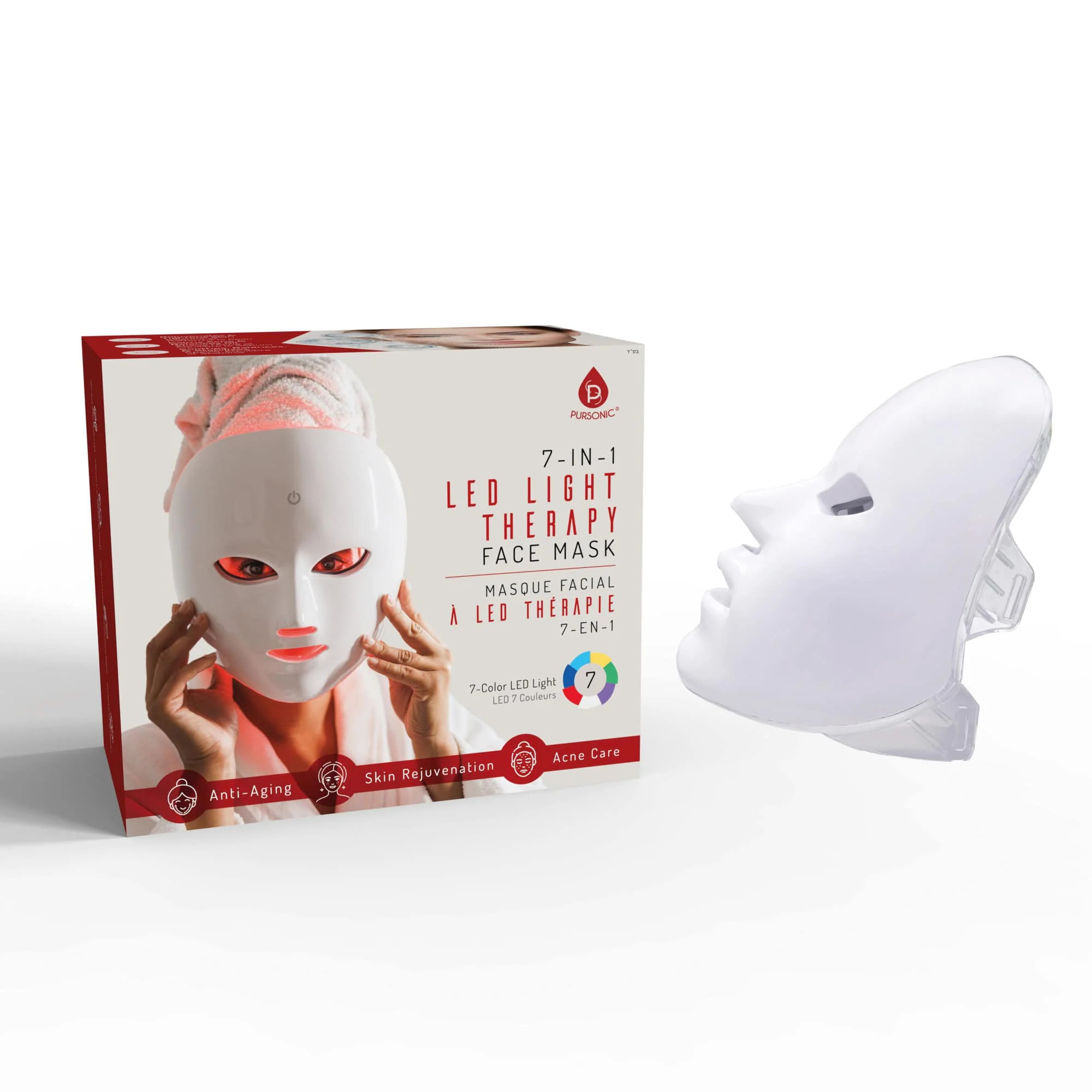 Pursonic 7-in-1 LED Light Therapy Face Mask \u2013 Advanced Skincare at Hom | Zulily