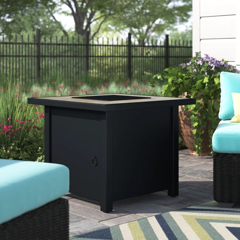 Abdiel 24.4" H x 29.9" W Steel Propane Outdoor Fire Pit with Lid | Wayfair North America