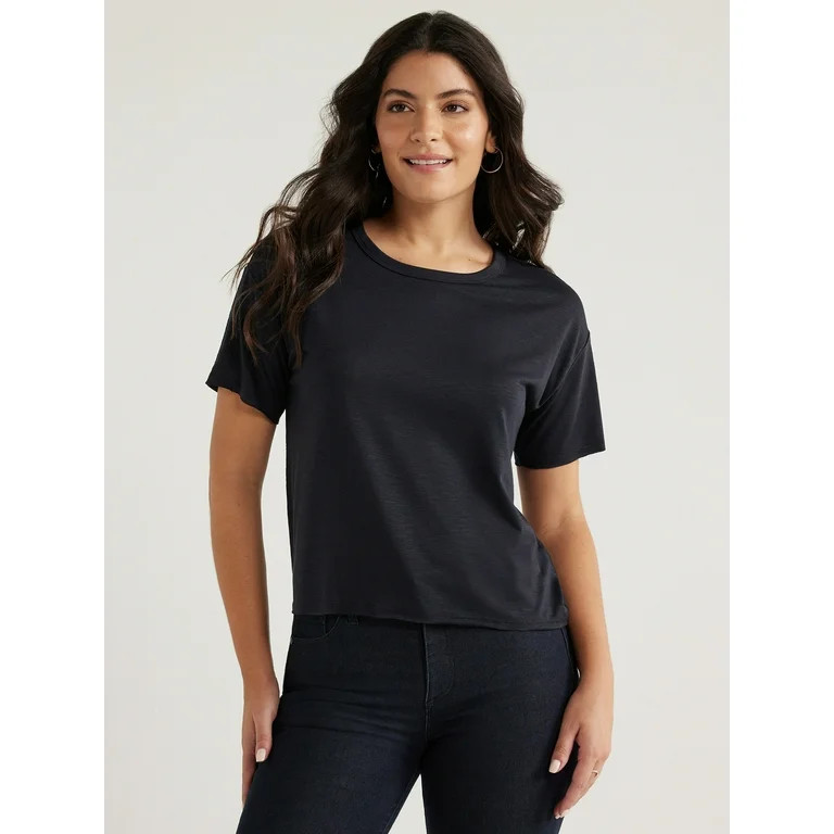 Sofia Jeans Women's Sofia Tee with Short Sleeves, Sizes XS-3XL | Walmart (US)