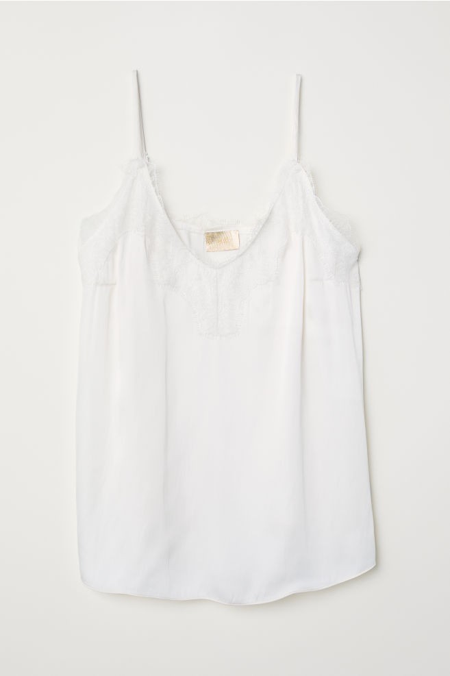 Satin and Lace Camisole Top | H&M (US + CA)