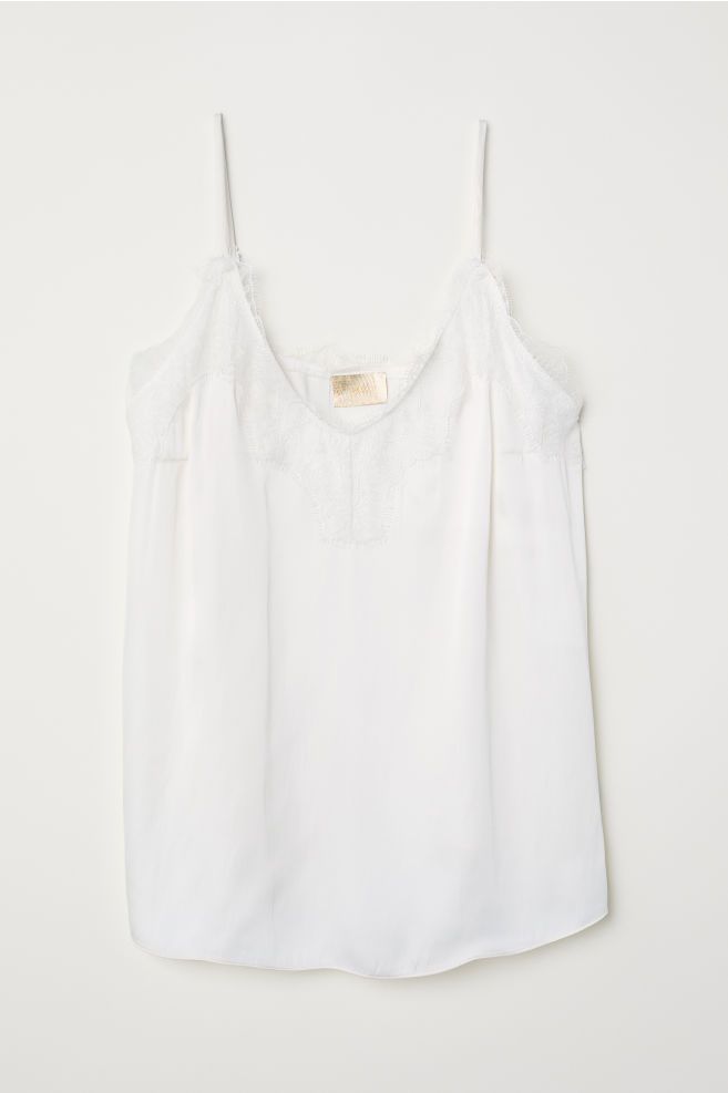 Satin and Lace Camisole Top | H&M (US)