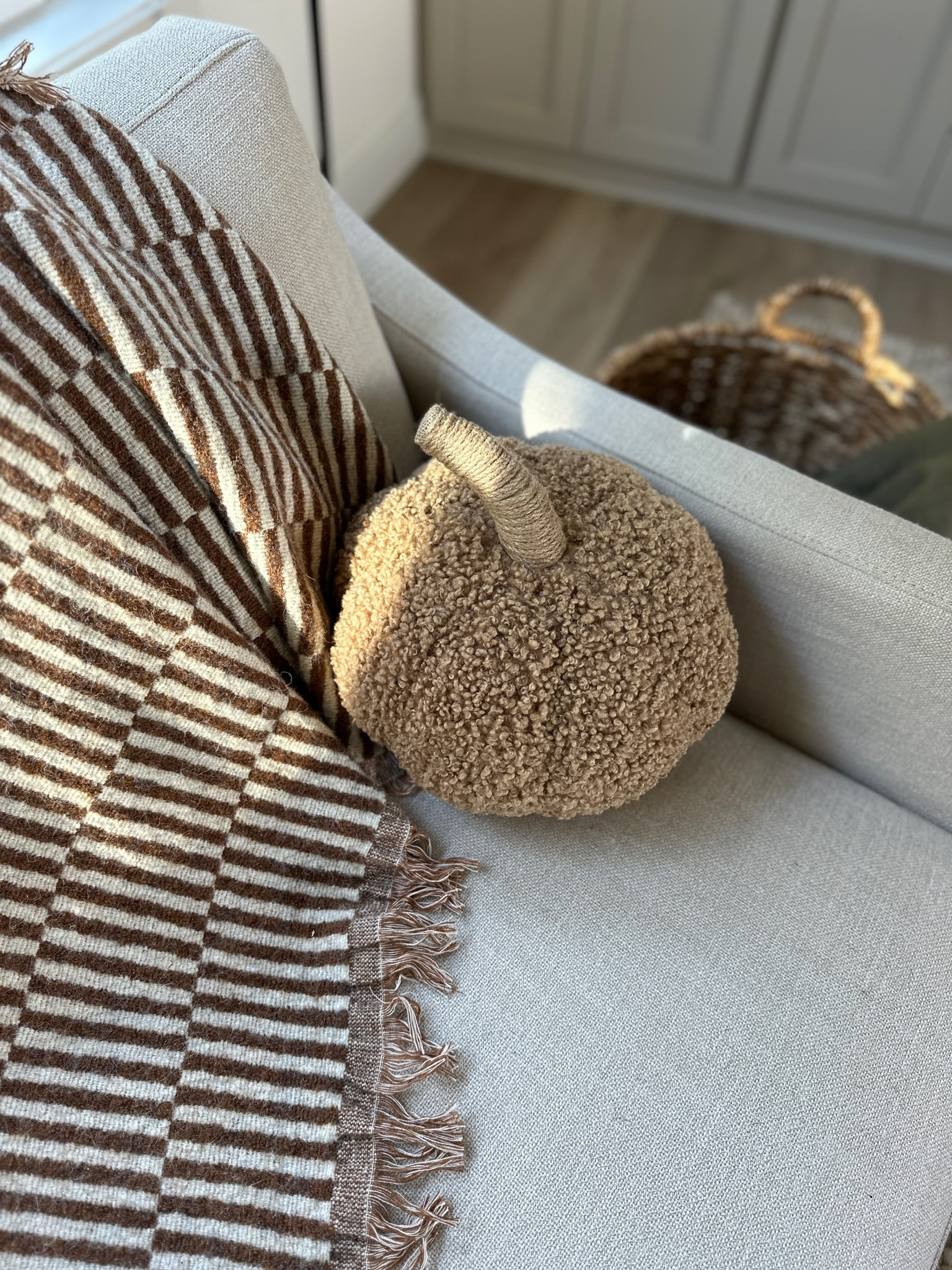 The cutest little Sherpa pumpkin pillow there ever was! Reminds me of Pottery Barn, but it’s at target!

#LTKHome #LTKSeasonal