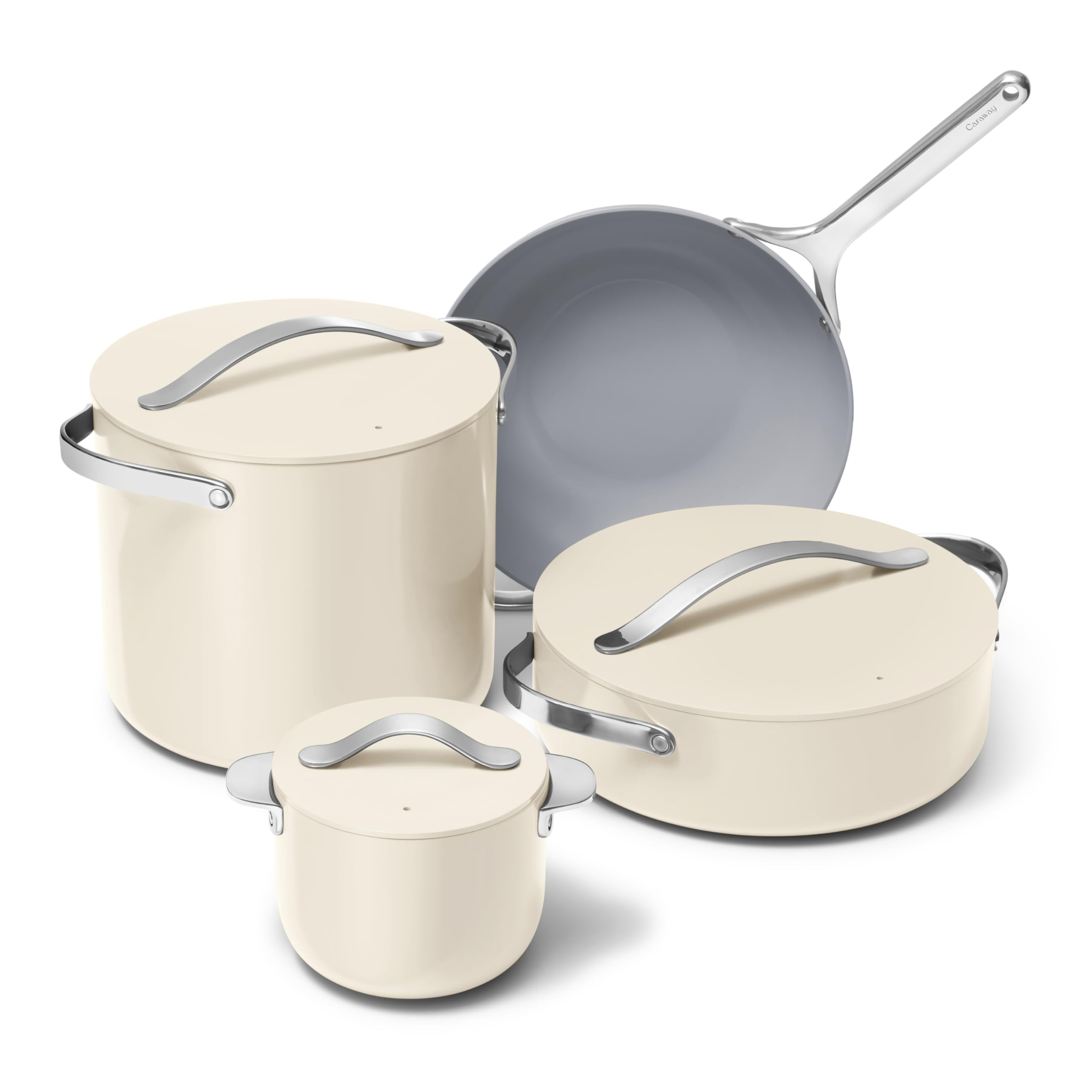 Caraway Cookware+ Collection - Specialty Cookware Set - Petite Cooker, Stir Fry Pan, Rondeau, & S... | Amazon (US)