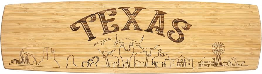 Totally Bamboo Texas Extra-Large Charcuterie Board and Cheese Plate with Engraved Artwork, 30" x ... | Amazon (US)