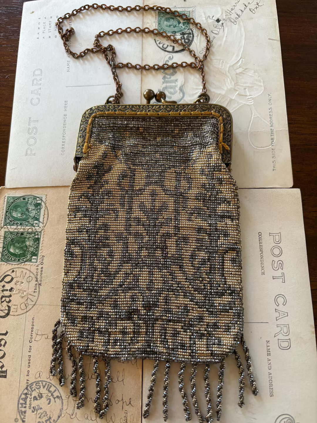 Stunning Art Deco Micro Bead Evening Bag - Etsy | Etsy (US)