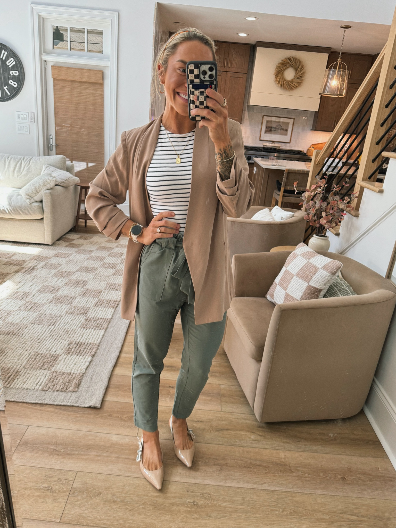 Last OOTD for orientation 🙈🫶🏼🩺 business casual fits has been super fun☺️ pants are Amazon, S! Blazer — old from aritzia but I linked similar! Bodysuit, small — use code AFLTK for an extra 20% off! 🤎 shoes are Dior! 

Workwear / fall fit / dress up / amazon fashion / outfit inspo / Holley Gabrielle 

#LTKFindsUnder50 #LTKWorkwear #LTKFindsUnder100