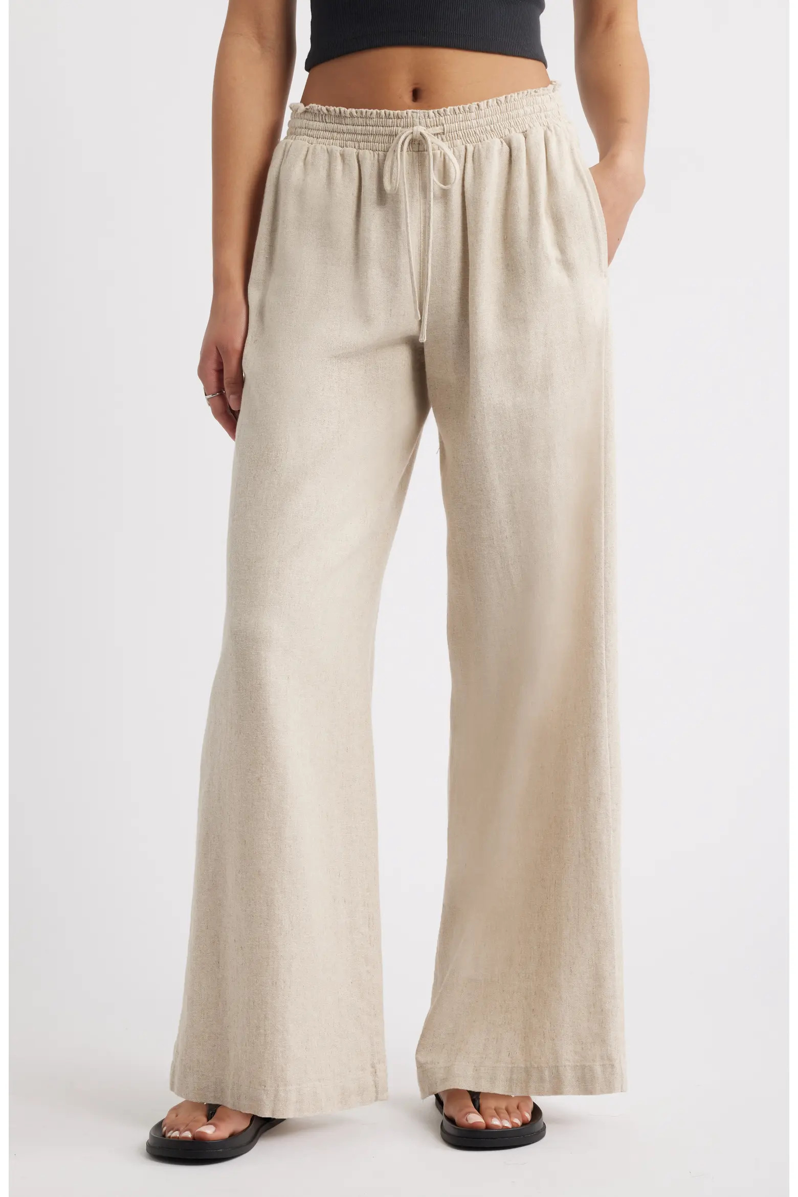 Linen Blend Beach Pants (Women) | Nordstrom | Nordstrom