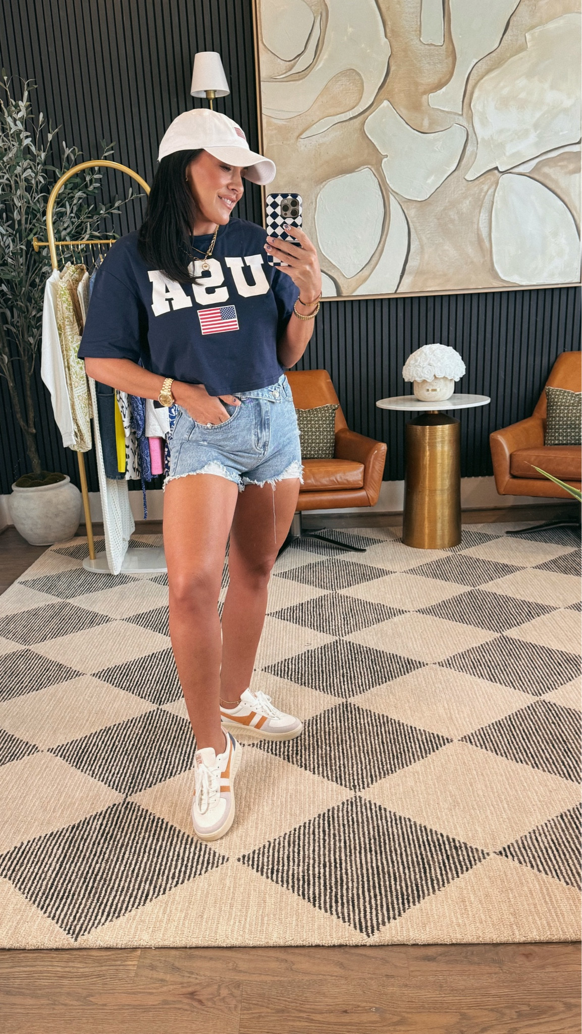 The cutest last minute Memorial Day outfit from Amazon! 🇺🇸

Wearing a small in top, xs in shorts, and size 8 in tennis shoes! 

I’m 5’2, 130 lbs, 34 DD, 25 in waist. 

Outfit will be linked in my storefront under May Finds! 

#affiliate #petitefashion #fashionover40 #fashioninspo

#LTKStyleTip #LTKOver40 #LTKFindsUnder50