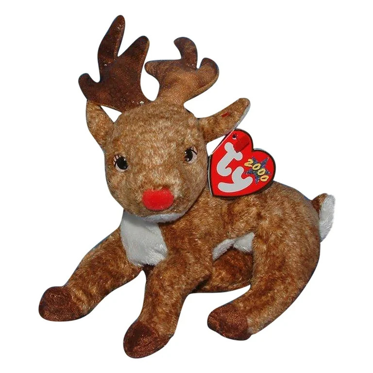 Ty Beanie Baby: Roxie the Reindeer - Red Nose | Stuffed Animal | MWMT | Walmart (US)