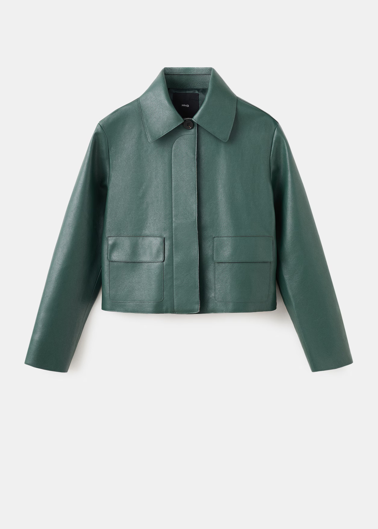 Faux-leather jacket with pockets - Women | MANGO United Kingdom | MANGO (UK)