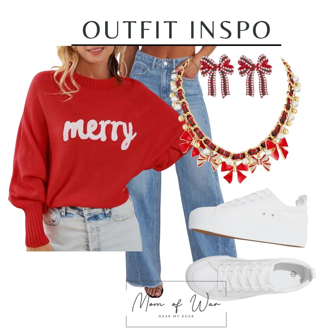 The cutest casual holiday outfit perfect for family get togethers, errands, school parties, and more  

#LTKHoliday #LTKStyleTip