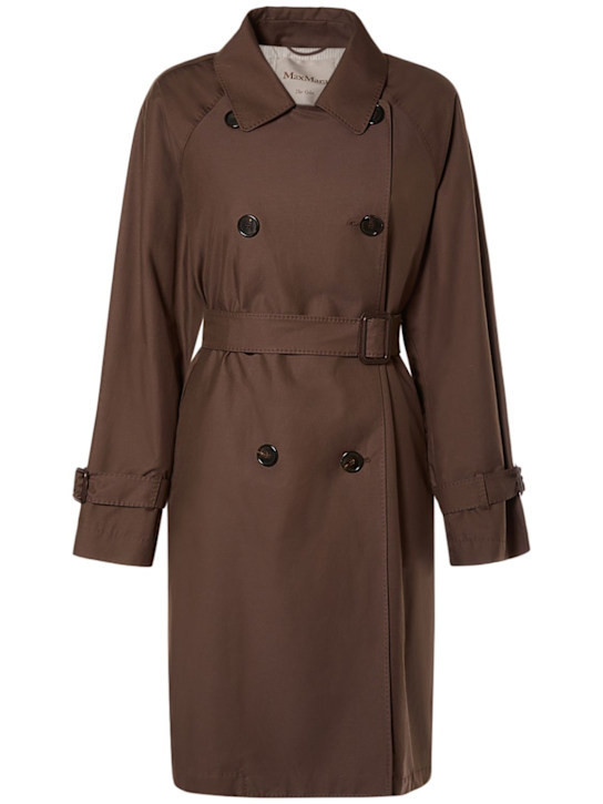 Titrench cotton twill midi trench coat | Luisaviaroma