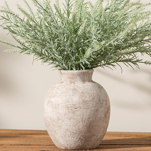 Ceramic Flower Vase Home Decor - Farmhouse Table Vases Rustic Vintage Living Room Kitchen Bedroom... | Amazon (US)