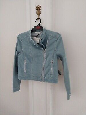 CLASSIC BLUE DENIM STONEWASH BIKER JACKET 🐦 12 | eBay AU