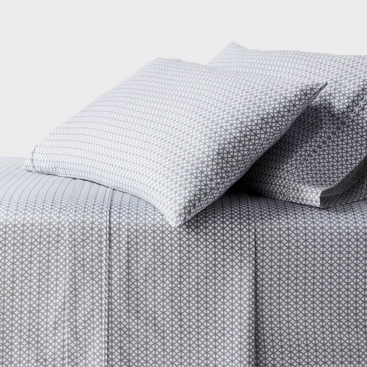Twin/Twin XL 400 Thread Count Performance Sheet Set Blue Geo - Threshold™ | Target