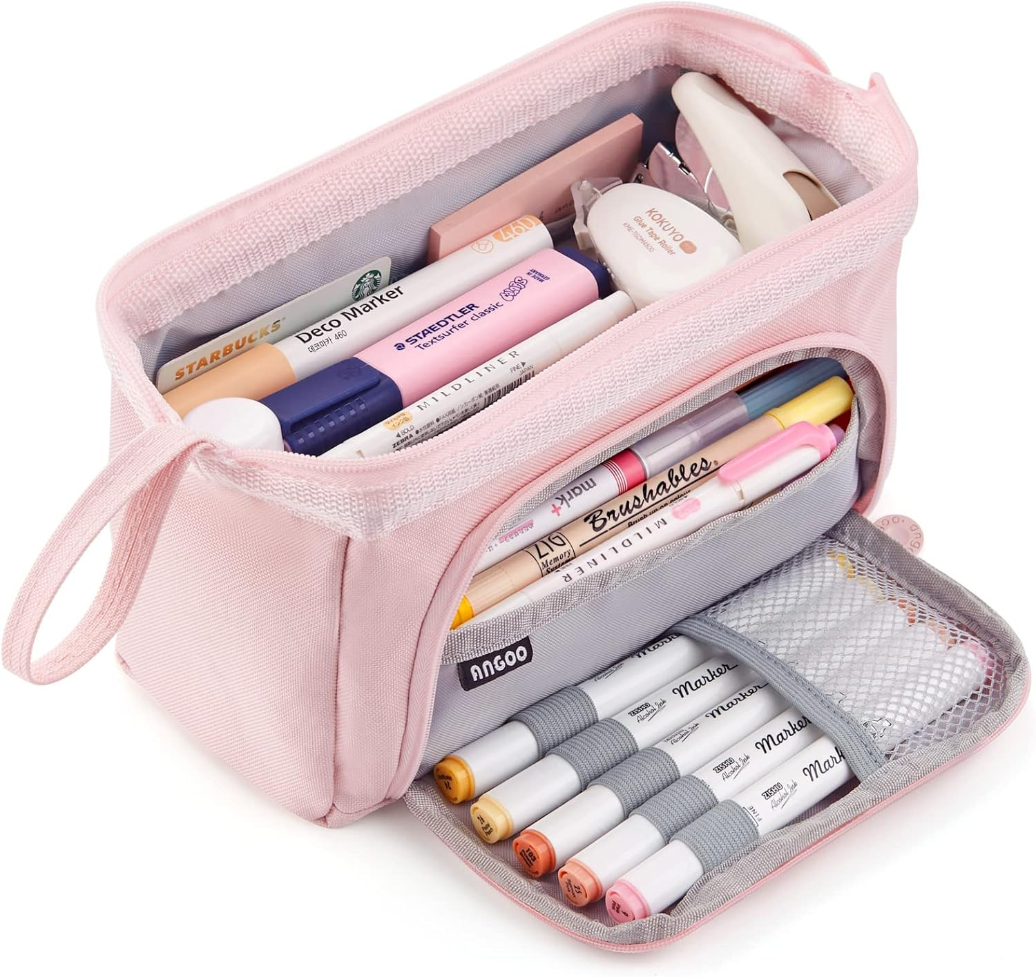 HVOMO Pencil Case Large Capacity Pencil Pouch Handheld Pen Bag Cosmetic Portable Gift for Office ... | Amazon (US)