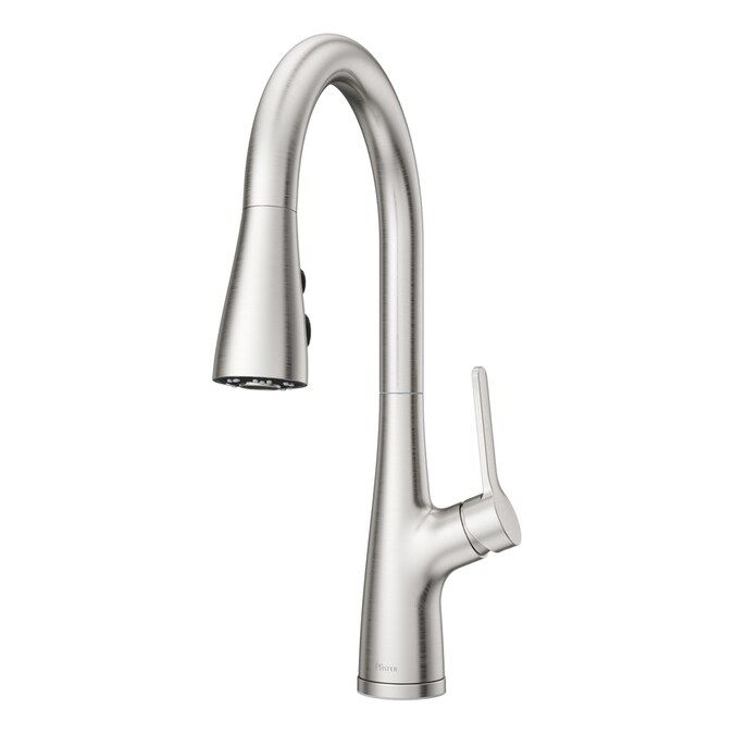 Pfister Neera Stainless Steel 1-Handle Deck Mount Pull-Down Handle Kitchen Faucet Lowes.com | Lowe's