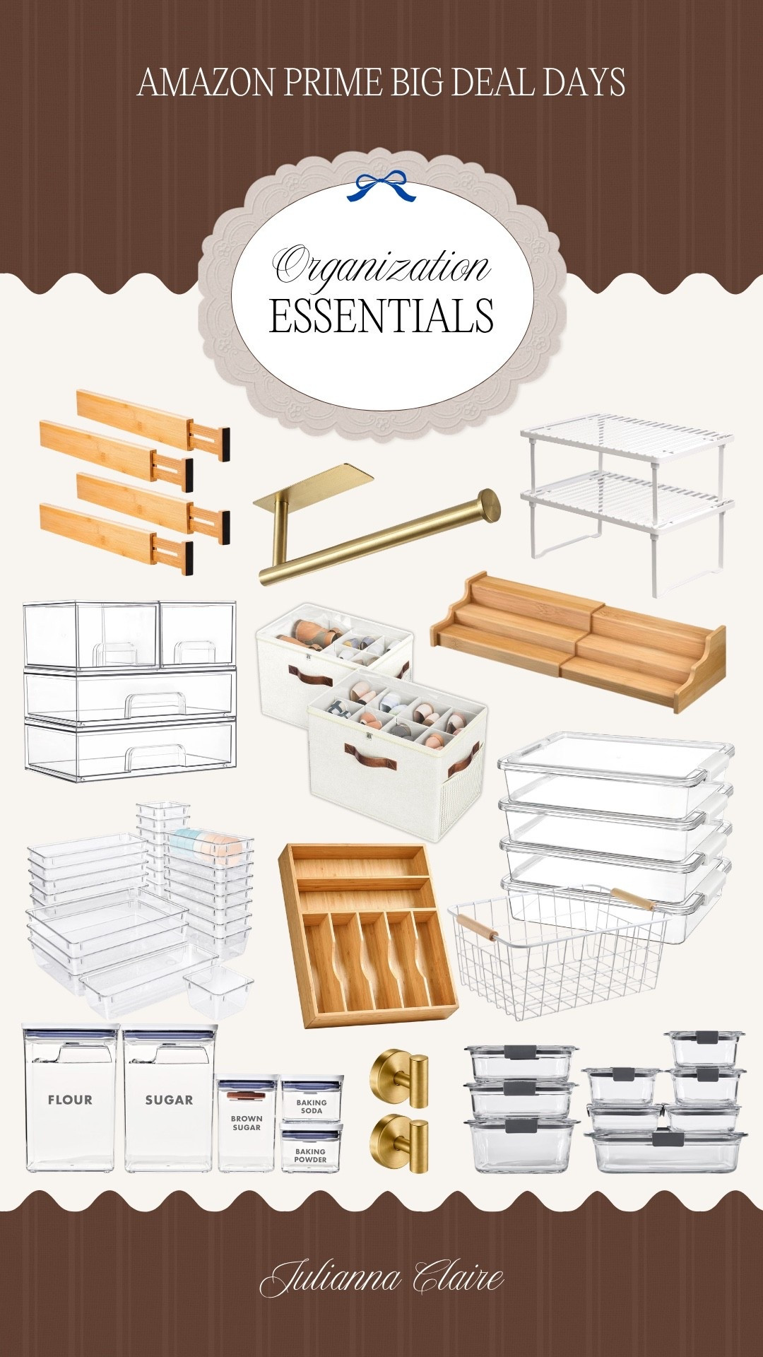 Organizational essentials on sale for Amazon prime big deals day!