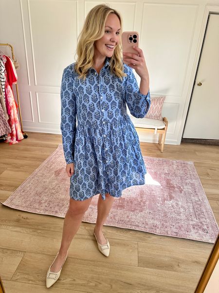 J Crew Factory shirt dress. This has pockets and functional buttons. I love this dress for spring, I’m wearing a size 8 - spring dress - work outfit 

#LTKmidsize #LTKworkwear #LTKstyletip