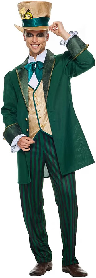 FantastCostumes Men's The Hatter Costume Mad Tea Party Halloween Cosplay with Top Hat | Amazon (US)