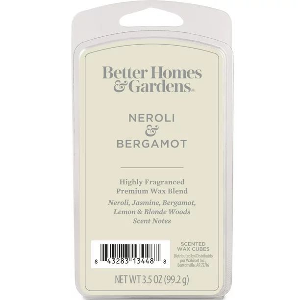 Neroli & Bergamot Premium Scented Wax Melts, Better Homes & Gardens, 3.5 oz (1-Pack) - Walmart.co... | Walmart (US)
