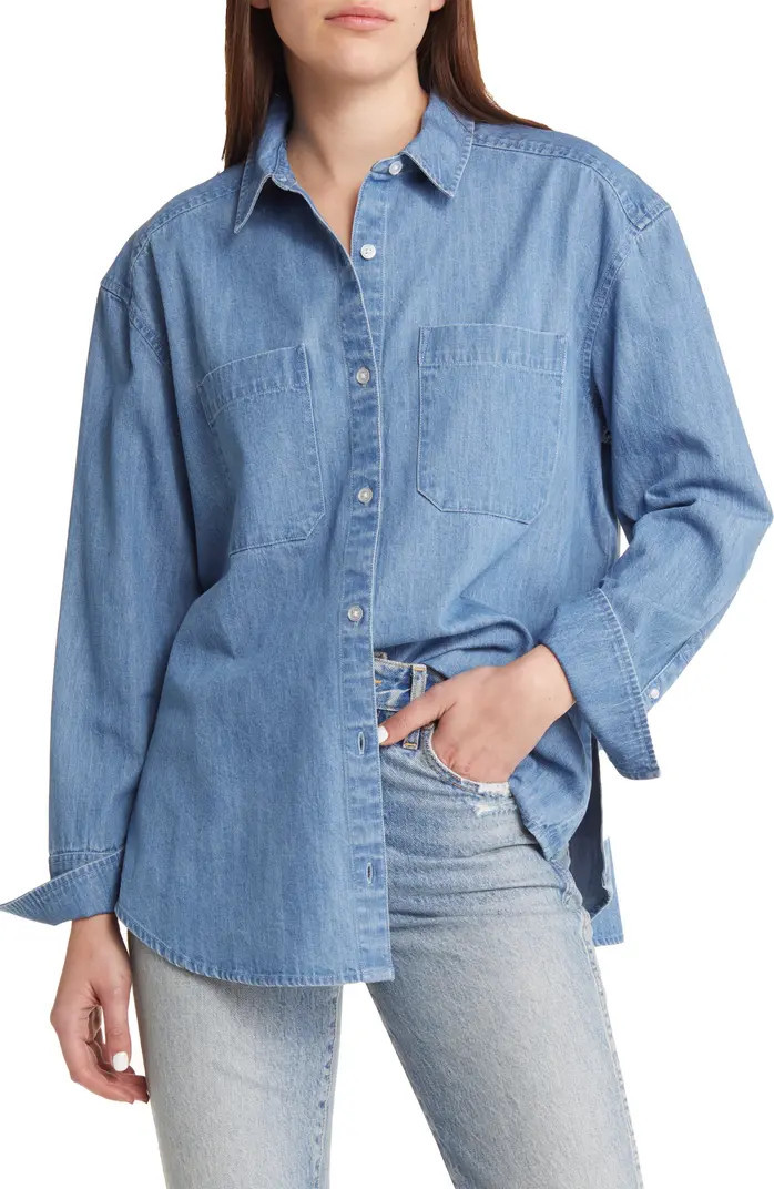 Treasure & Bond Oversize Cotton Denim Shirt | Nordstrom | Nordstrom