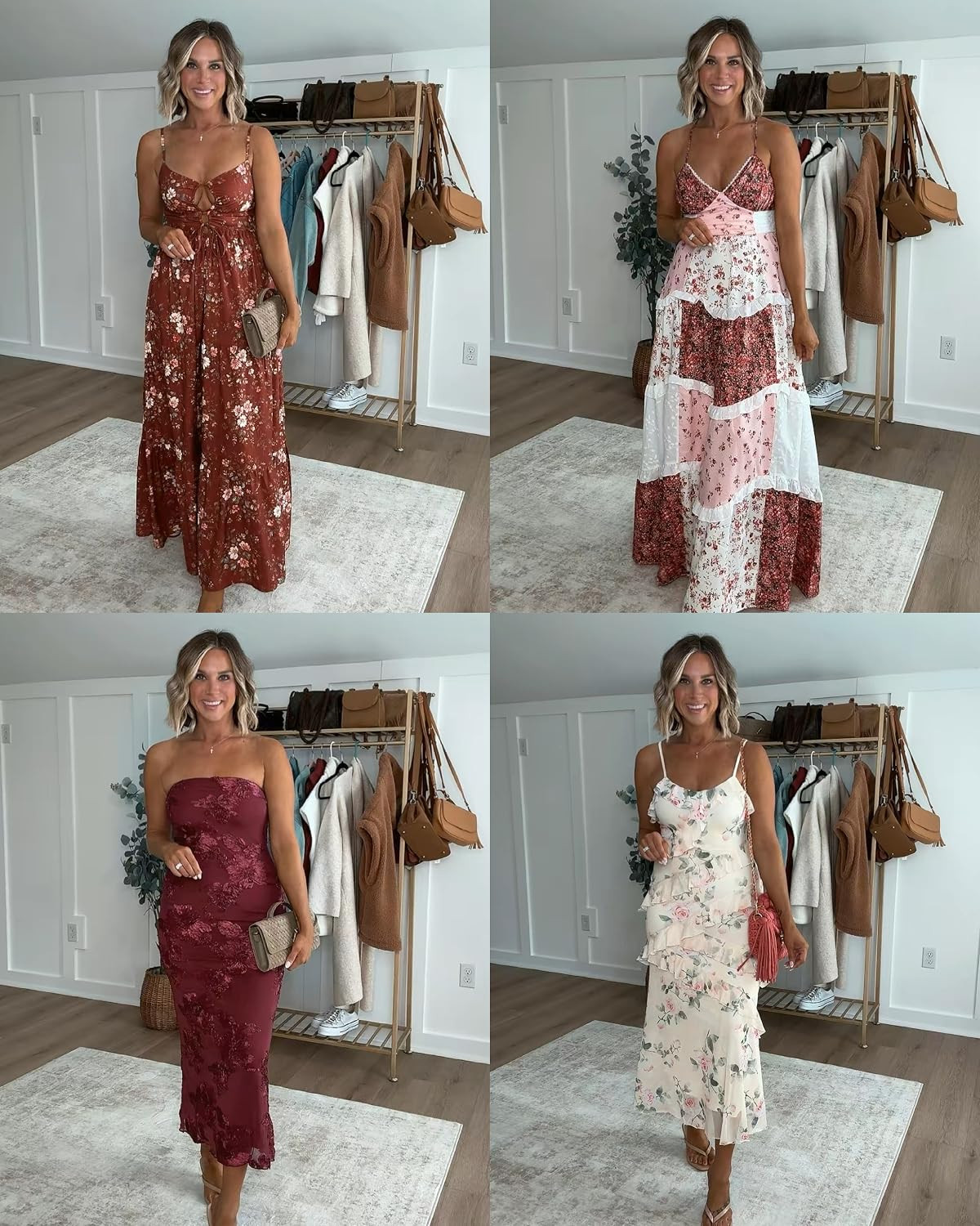 The perfect fall event dresses for every event on your calendar! I'm 5'6 139lbs in a size small in all dresses (34C bust). 
 

 #LTKSeasonal #LTKWedding