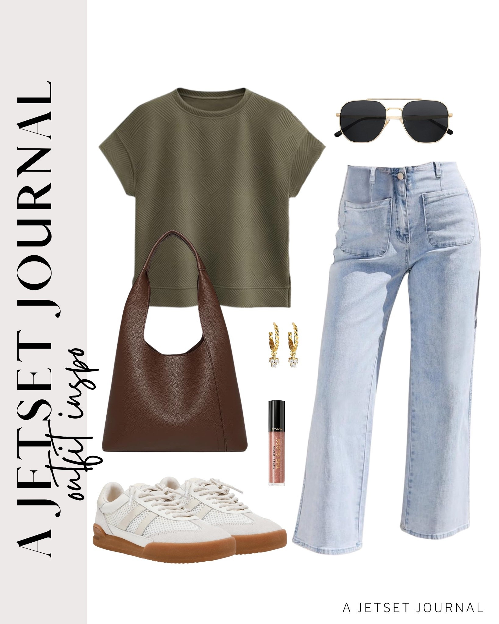 An easy way to style a comfy new T shirt and denim jeans!
cap sleeve top, wide leg jeans, huggie hoop earrings set, airport outfit, comfy outfit, transitional style, everyday look, running errand outfit idea, makeup favorite, beauty must have, affordable style, amazon fashion

#LTKU #LTKStyleTip #LTKSeasonal