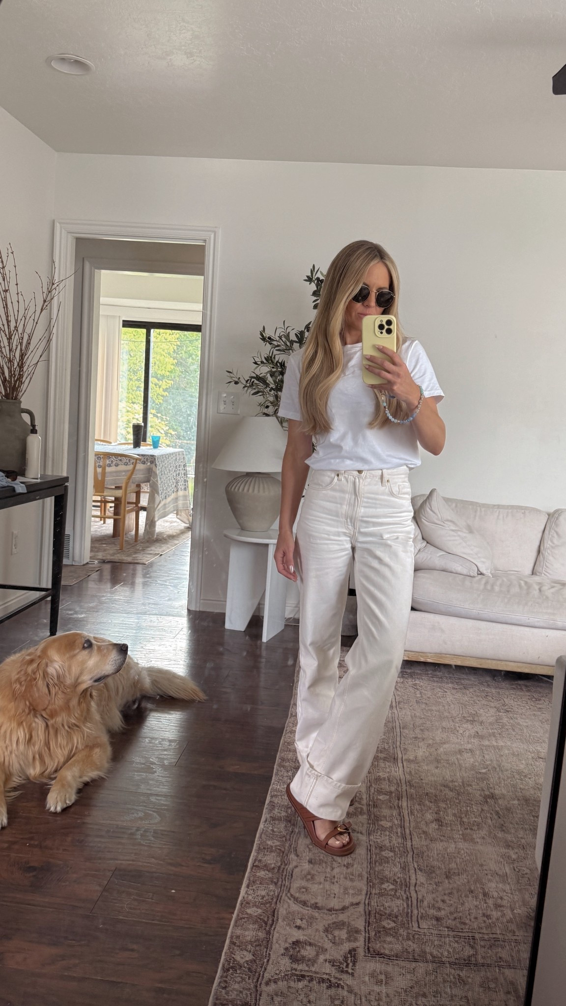 Always love a good white denim + the perfect plain tshirt! Already ordered more in several colors it fits perfectly and under $10! Will be wearing it all summer.  

#LTKStyleTip #LTKFindsUnder50 #LTKSummerEdit