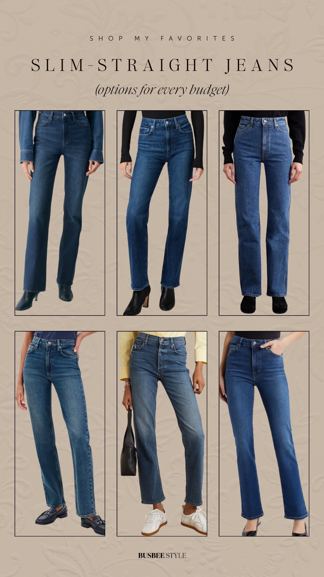 Several pairs of slim-straight Khaite jeans went viral recently, and with that the slim-straight jean came back into the style spotlight in a major way. Wide leg jeans aren’t going anywhere, but slimmer styles will be coming back on the scene in 2026. I’ve rounded up some of my favorite pairs for you to shop. (The viral Khaite ones are linked too 😉) 