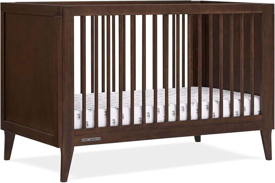 Delta Children Ollie 4-in-1 Convertible Crib - Greenguard Gold Certified, Walnut Espresso | Amazon (US)