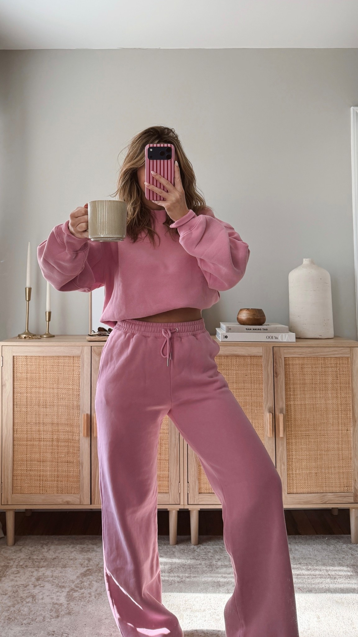 🩷 cozy matching lounge sets for spring! i’m in a size M in both + long length in the sweatpants. 

#LTKootd