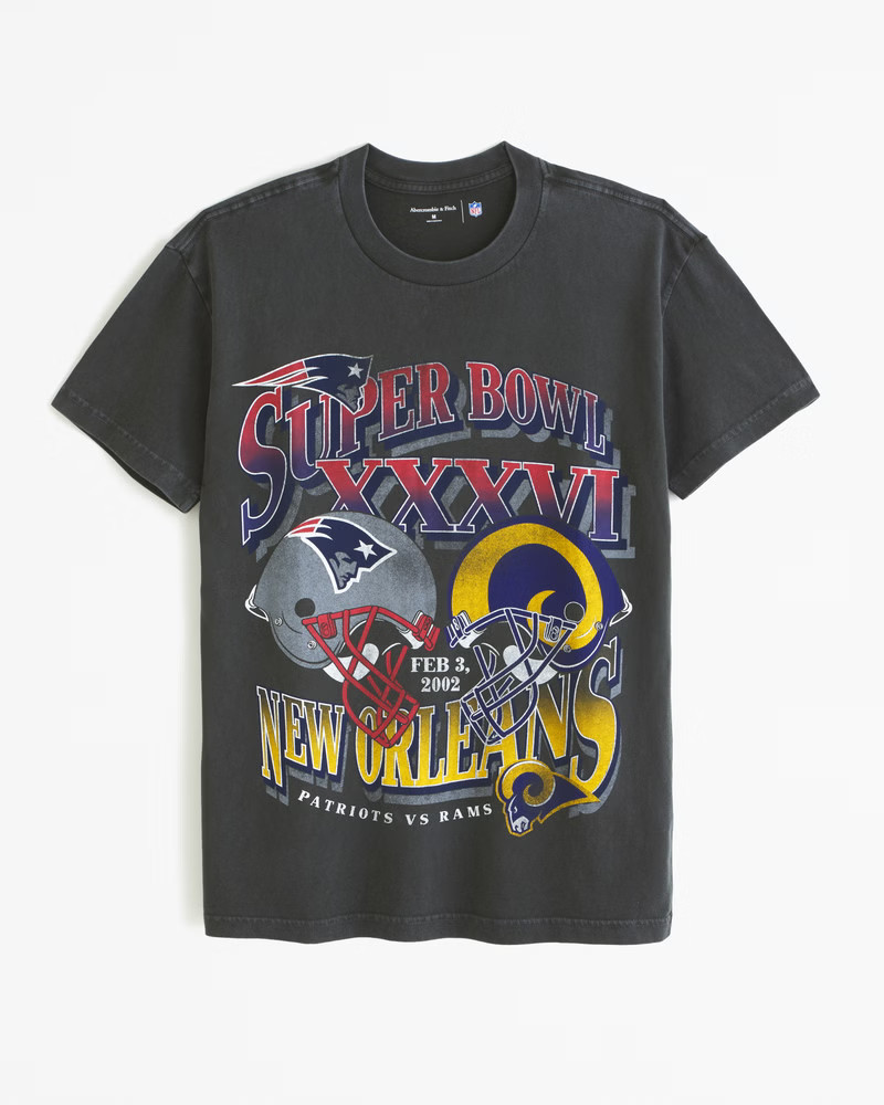 Men's Vintage Super Bowl Graphic Tee | Men's Tops | Abercrombie.com | Abercrombie & Fitch (US)