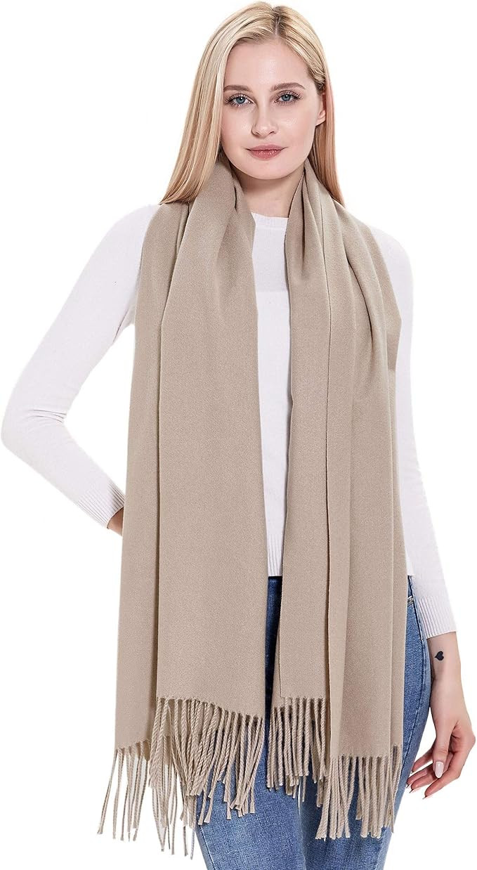 vimate Cashmere Wool Shawl Scarf,Winter Thick Super Soft Pashminas Shawl Wrap Stole | Amazon (US)